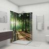 dedeco 2-Piece Corner Shower Wall Forest V5 80 x 210 cm Aluminum 3 mm UV Matte view 1