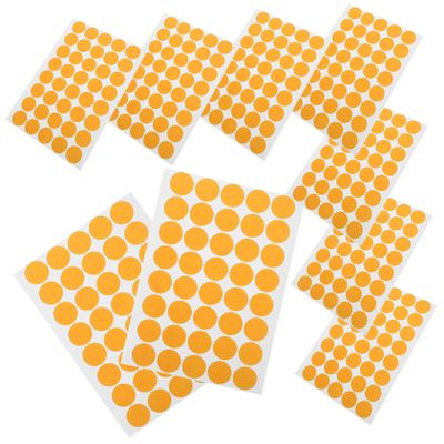 Parliky 10 Sheets Colored Adhesive Dot Stickers, Small Round Circle Labels for DIY, Home, School, and Office