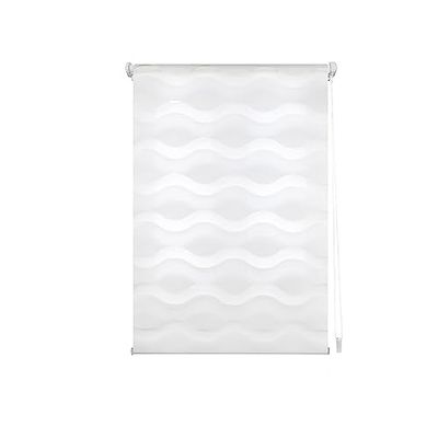 INTERBLIND Day and Night Double-Layer Wave Roller Blind, 52 x 150 cm