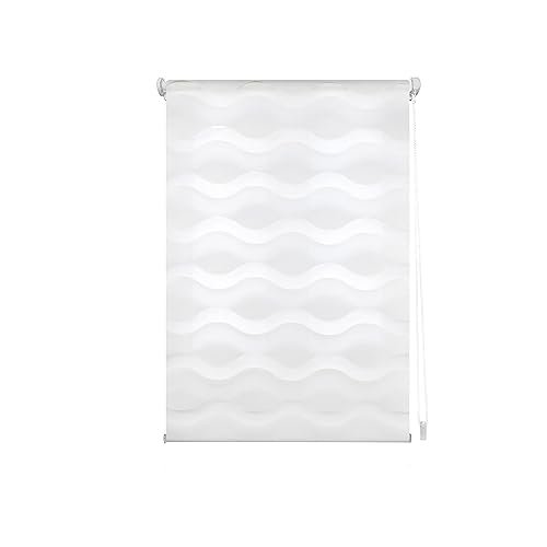 INTERBLIND Day and Night Double-Layer Wave Roller Blind, 52 x 150 cm