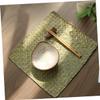 Mikinona Handwoven Straw Placemat, Non-Slip and Heat-Resistant, Woven Table Mat for Restaurants and Cafés, Decorative Farmhouse Style view 3