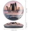 Evans1nism UAE Abu Dhabi Skyline Glass Refrigerator Magnets, Small Decorative Magnets for Kitchen, Office, and Classroom view 3