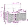 vidaXL 2-Seater Garden Sofa with Cushions, Gray Poly Rattan view 4