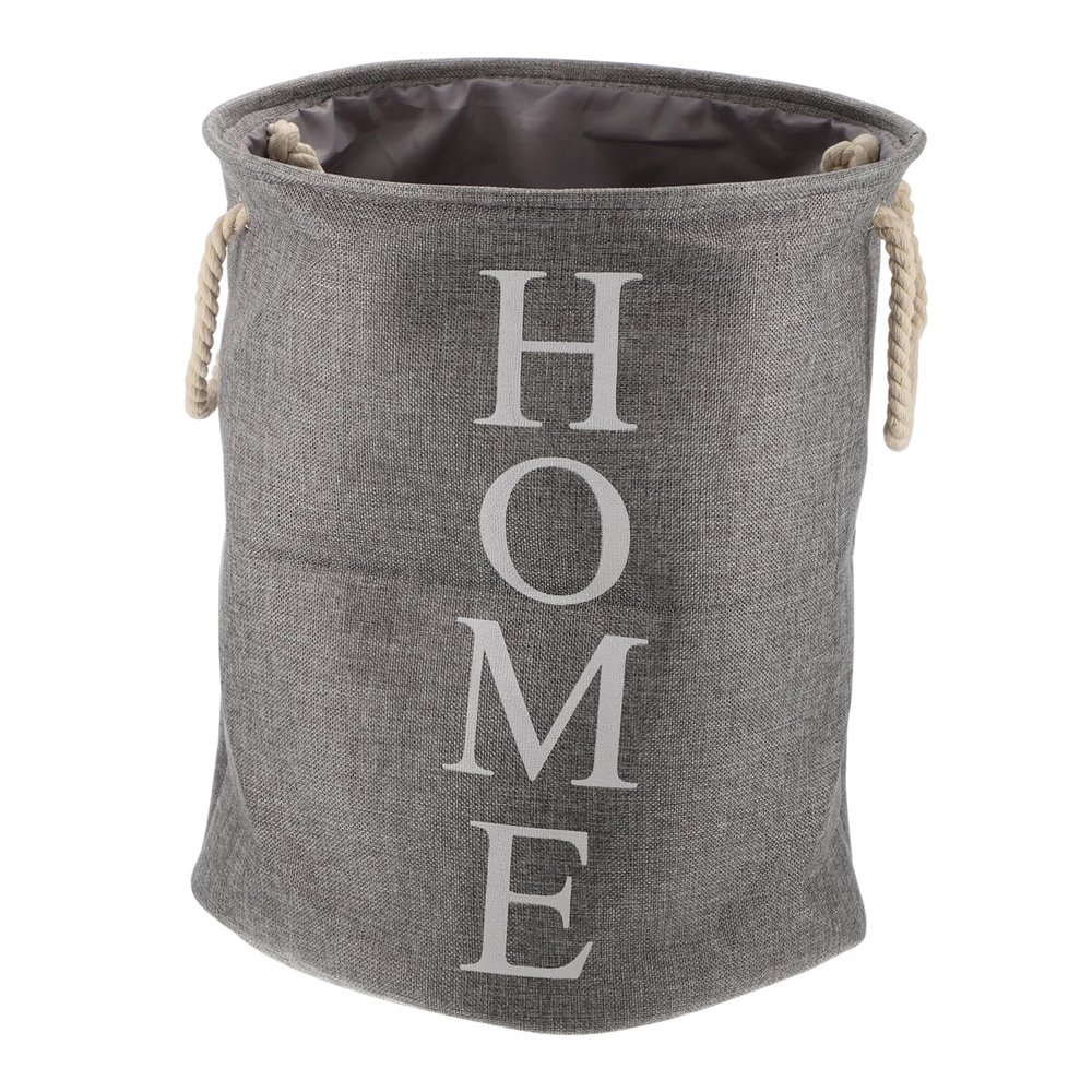 Cotton and Linen Foldable Laundry Basket, 1 Pc., with Rope Handle