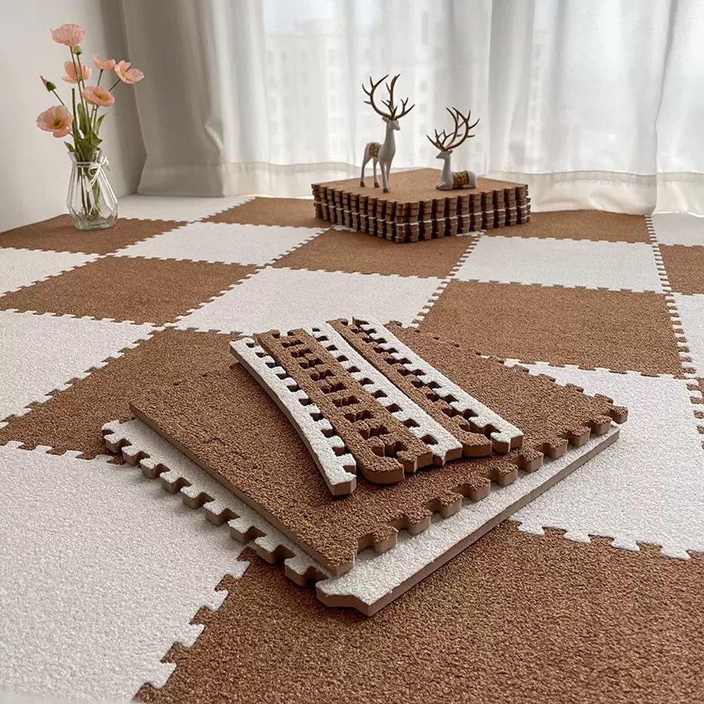 Indoor Square Low-Pile Interlocking Carpet Tiles, Style B
