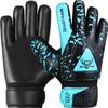 BEAST RAGE Goalkeeper Gloves for Kids, Boys & Youth, Soccer Goalie Gloves with Double Wrist Support, Strong Grip and Padding (Aqua, Gray, Size 8 (M/L)) view 1