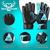 BEAST RAGE Goalkeeper Gloves for Kids, Boys & Youth, Soccer Goalie Gloves with Double Wrist Support, Strong Grip and Padding (Aqua, Gray, Size 8 (M/L)) view 2