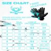BEAST RAGE Goalkeeper Gloves for Kids, Boys & Youth, Soccer Goalie Gloves with Double Wrist Support, Strong Grip and Padding (Aqua, Gray, Size 8 (M/L)) view 4