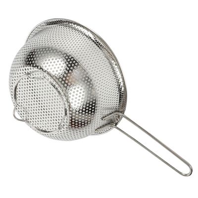 Fine-Mesh Stainless Steel Rice Strainer, Silver