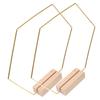 Hexagonal Metal DIY Decoration Rings with Wooden Bases, Set of 2 view 1