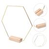 Hexagonal Metal DIY Decoration Rings with Wooden Bases, Set of 2 view 2