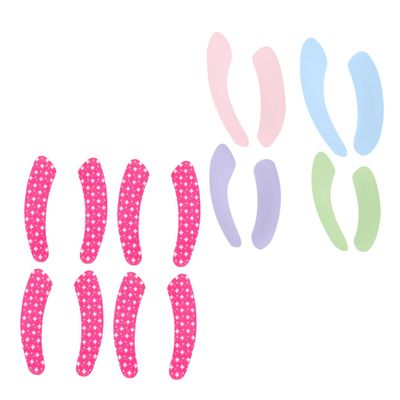 CAXUSD 8 Pairs Washable Toilet Seat Covers, Self-Adhesive Toilet Seat Stickers, Random Colors and Patterns