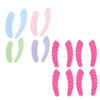 CAXUSD 8 Pairs Washable Toilet Seat Covers, Self-Adhesive Toilet Seat Stickers, Random Colors and Patterns view 3