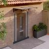 ShCuShan Black Door Canopy, 152.5 x 90 cm, Polycarbonate Window Awning view 1