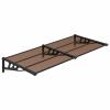 ShCuShan Black Door Canopy, 152.5 x 90 cm, Polycarbonate Window Awning view 2