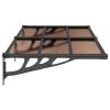 ShCuShan Black Door Canopy, 152.5 x 90 cm, Polycarbonate Window Awning view 4