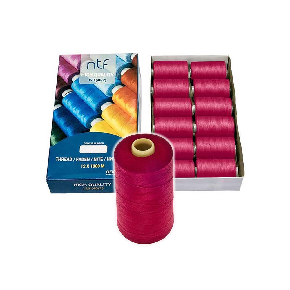 Polyester Sewing Thread, 12 Spools, 1,000 m Each, Color Choice