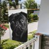 Garden Flag with Cute Black Pug Print, 71.1 x 101.6 cm, Double-Sided Outdoor Flag view 2