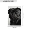 Garden Flag with Cute Black Pug Print, 71.1 x 101.6 cm, Double-Sided Outdoor Flag view 3