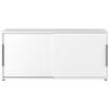 Lomadox Brombel Sideboard Sliding-Door Cabinet, 160 cm, White view 3
