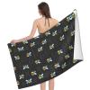 Mypiky Bumble Bees Print Microfiber Beach Towel for Adults, Women, Men, and Children, Large Bath Towel, 76 x 132 cm view 3