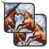 Square Insulated Pot Holders with Animal Print, 2-Pack view 2