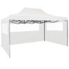 ShCuShan Foldable Party Tent with 3 Side Panels, 3 x 4.5 m, White view 1