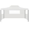 ShCuShan Foldable Party Tent with 3 Side Panels, 3 x 4.5 m, White view 2
