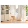 AMDXD White Sheer Voile Curtain Panel with Gathered Tape, Boho Stripes, 140 x 300 cm view 1