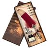 CAXUSD Calligraphy Dip Pen and Feather Nib Set with Ink Bottle, Random Color view 1