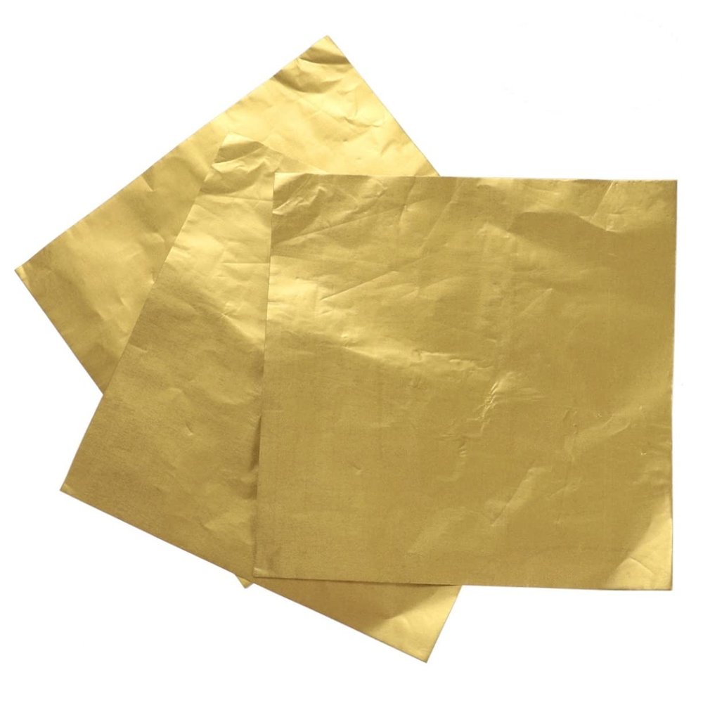 ABOOFAN Chocolate Foil Gift Wrapping Sheets, 100 Count