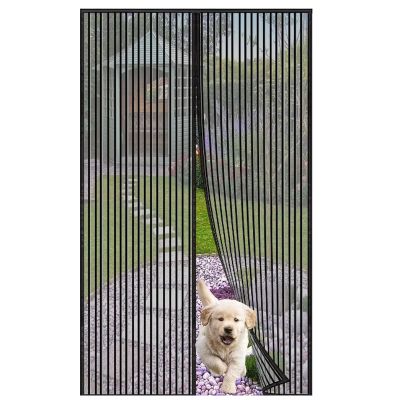 Magnetic Insect Screen Door Curtain, Foldable, 85 x 270 cm, Black