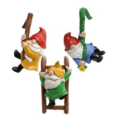 Baluue Resin Garden Gnome Statues, 3-Piece Christmas Theme Party Set