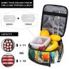 Reusable Insulated Lunch Bag with Parrot Print for Work, Picnics & Travel view 2