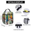 Reusable Insulated Lunch Bag with Parrot Print for Work, Picnics & Travel view 4