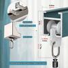 DPAOZPO Ceiling or Wall-Mount Curtain Track, Aluminum, 500 cm/16.4 ft, 4 × 125 cm view 2