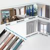 DPAOZPO Ceiling or Wall-Mount Curtain Track, Aluminum, 500 cm/16.4 ft, 4 × 125 cm view 4