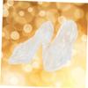 Transparent Mini High-Heel Shoes, 6-Piece Vinyl Set, White view 2