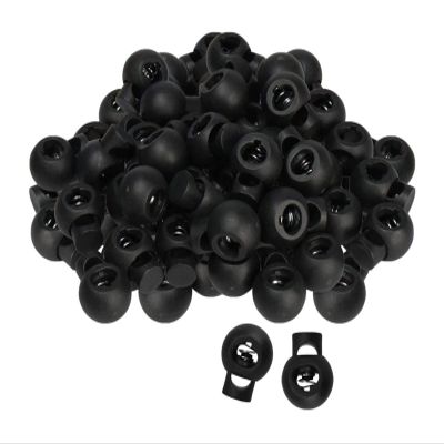Plastic Cord Locks, 100-Pack, for Cords, Drawstrings and Shoelaces