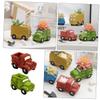 ORFOFE 2-Piece Creative Car-Shaped Flower Pots for Succulents, Cute Cartoon Decor for the Bedroom, Style Random view 2
