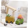 ORFOFE 2-Piece Creative Car-Shaped Flower Pots for Succulents, Cute Cartoon Decor for the Bedroom, Style Random view 3