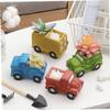 ORFOFE 2-Piece Creative Car-Shaped Flower Pots for Succulents, Cute Cartoon Decor for the Bedroom, Style Random view 4
