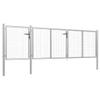 TEKEET Gates Steel Garden Gate 400 x 100 cm, Silver Hardware view 2