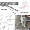 Flexible 304 Stainless Steel Wire Rope Mesh Safety Net, L1.5 × W1 m / L4.92 × W3.28 ft view 2