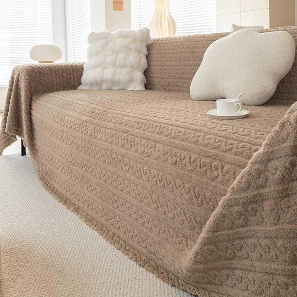 YWQJL XXL Sofa Throw Blanket for L-Shaped Sectional, Non-Slip, Waterproof, Corduroy Sofa Cover (4, 180 x 300 cm)