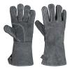 DAQIANG 932 Bite-Resistant Leather Gloves, 2-Layer, Heat-Resistant, Gray view 1