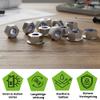 Offgridtec DIN 6926 Self-Locking Flange Nuts, A2 V2A Stainless Steel, M4, 25-Pack view 4