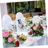 HAPINARY 50 Paper Flower Confetti Cones with Heart Cutout view 4