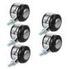 TEHAUX 5-Piece Zinc Alloy Hard-Floor Casters for Office Chairs with Brakes view 1