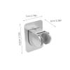 Aluminum and ABS Shower Head Holder, 4-Piece, Silver view 2